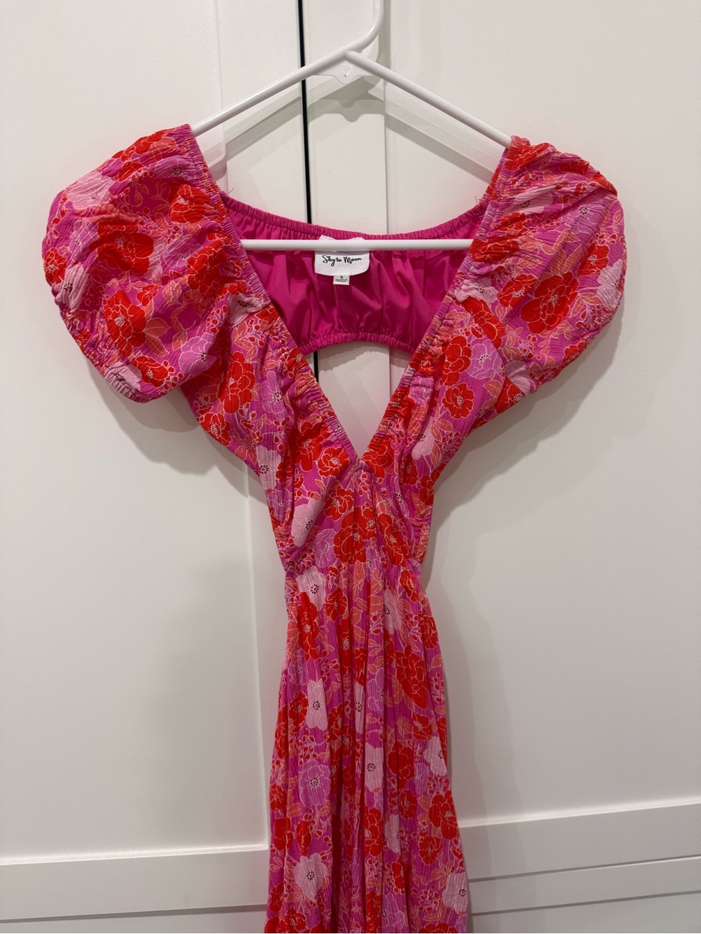 Isabel's Cabinet pink mini dress florals small